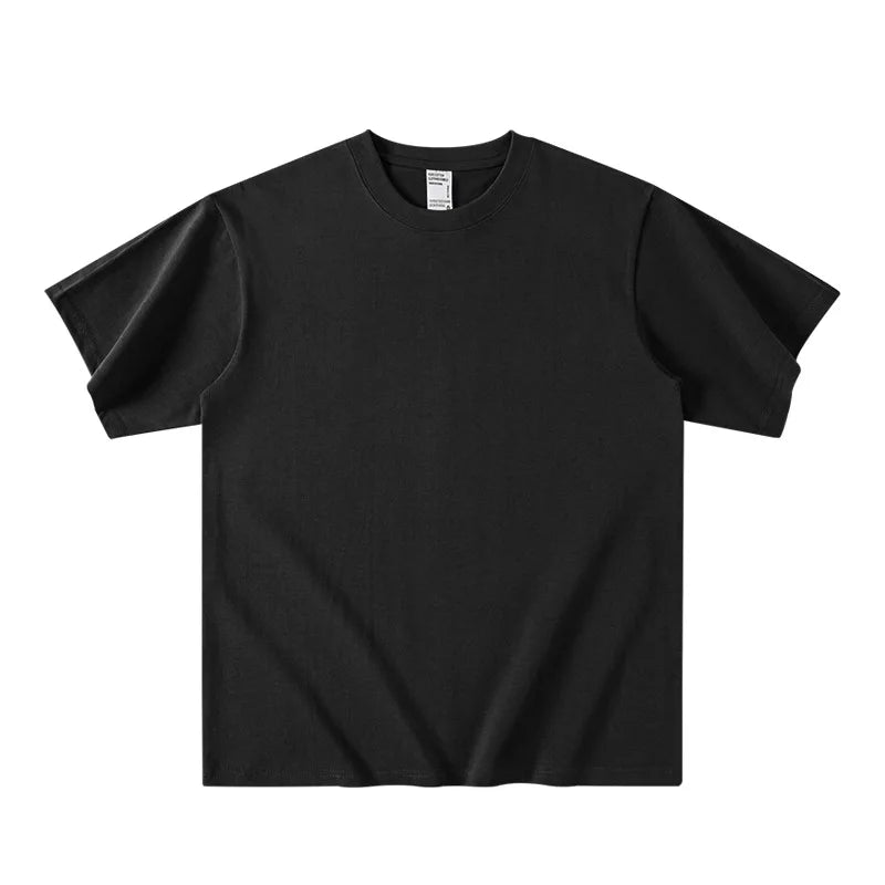 Amerikanische Retro schwere weiße Baumwolle Kurzarm Herren T-Shirt Paar T-Shirt Sommer neue Herren- und Damen-Streetwear