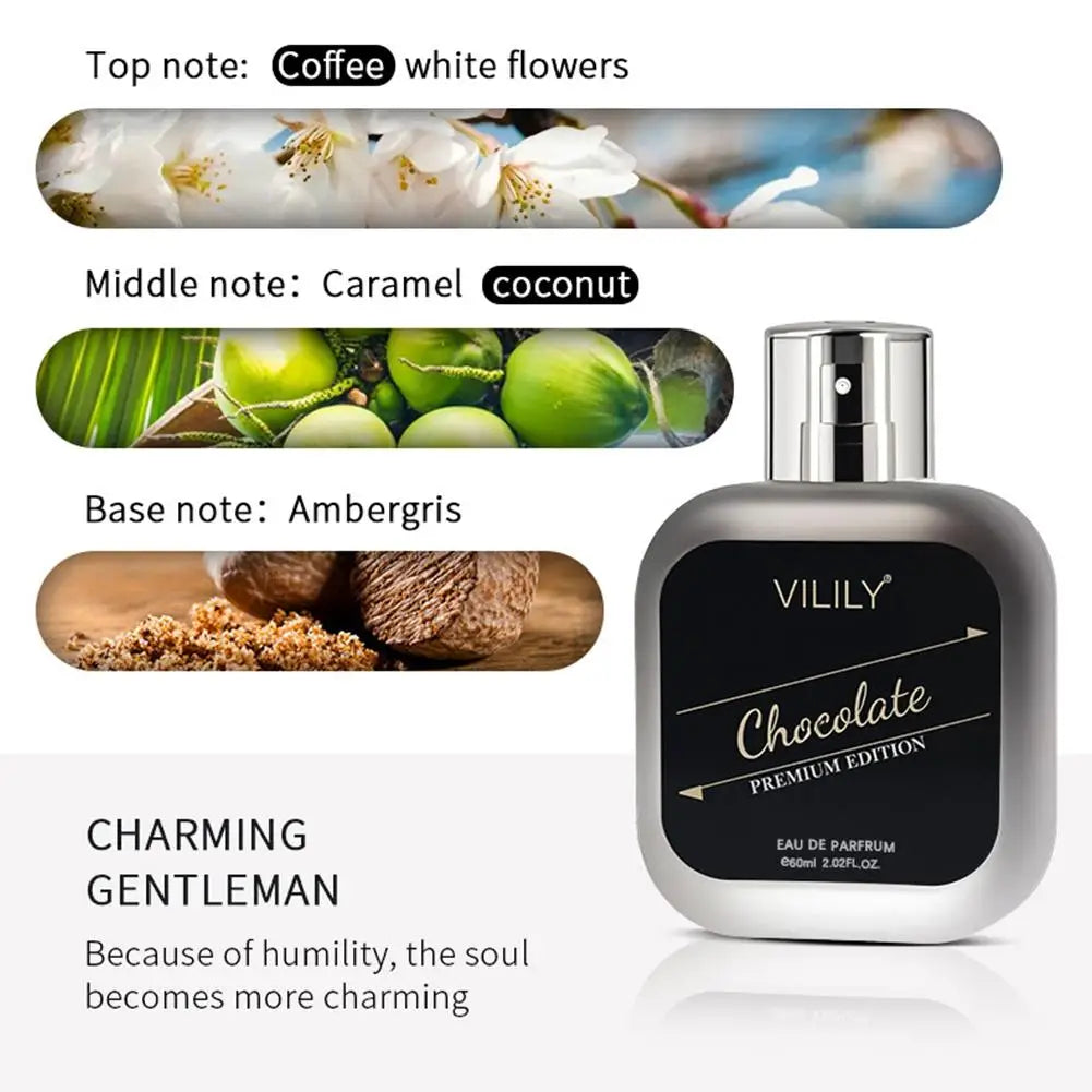 Französisches Vanille-Kakao-Unisex-Parfüm, frisches, natürliches, langlebiges Eau de Toilette, Kaffee, Schokolade, Lebensmittel, Versuchung, Duftparfüm