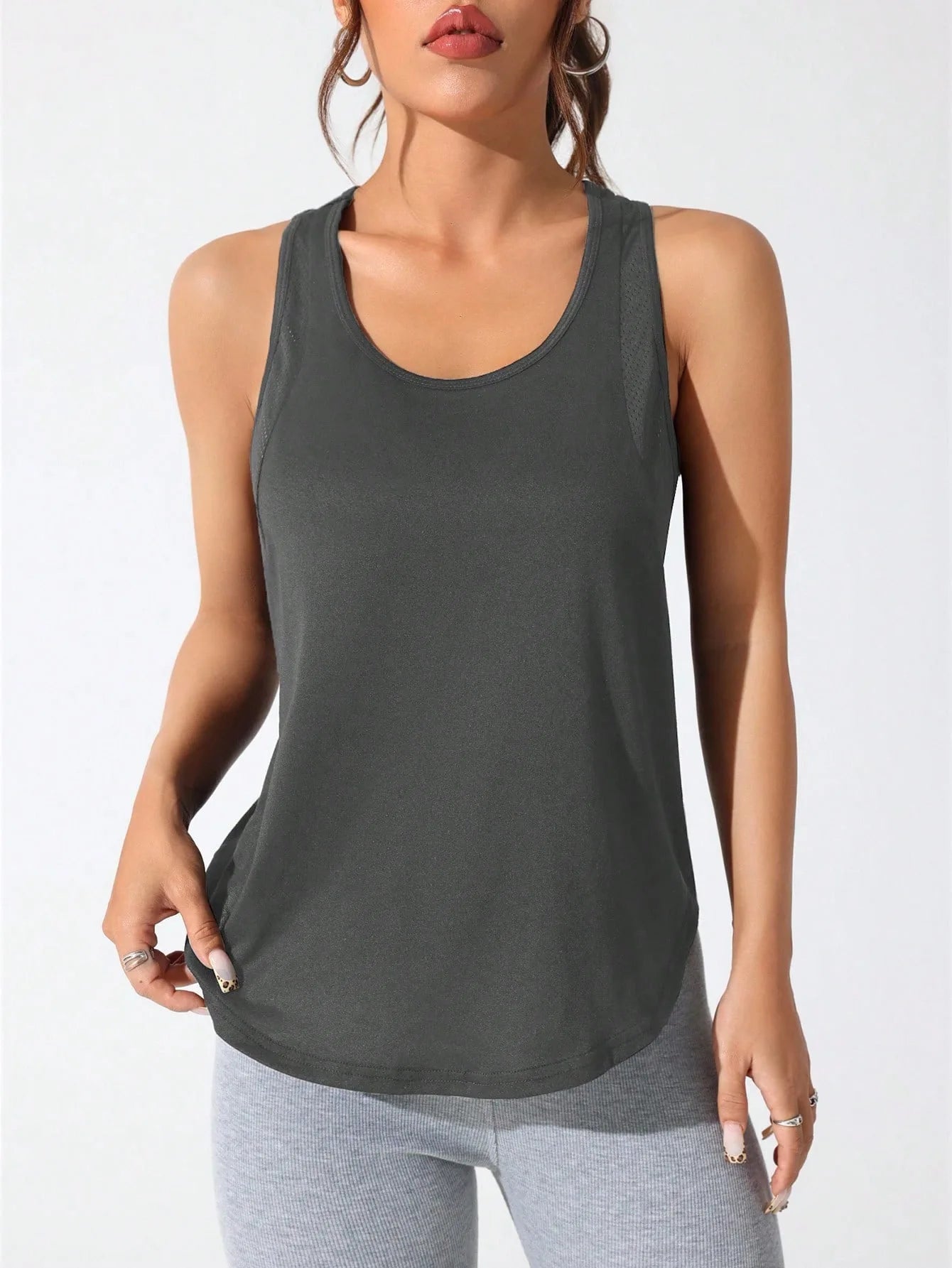 Women's stitched letters quick-drying sports vest, breathable net yoga sportswear, tennis uniform cycling suit, daily wear