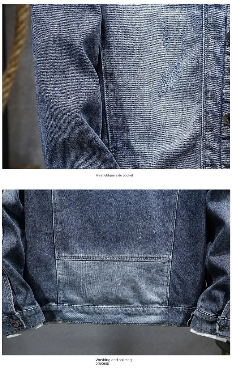 Frühling Herbst Neue Cowboy Luxus Strickjacke Denim Harajuku Mode Koreanischen Stil Kleidung Casual Cowboy Lose Mantel Motorrad Jacke