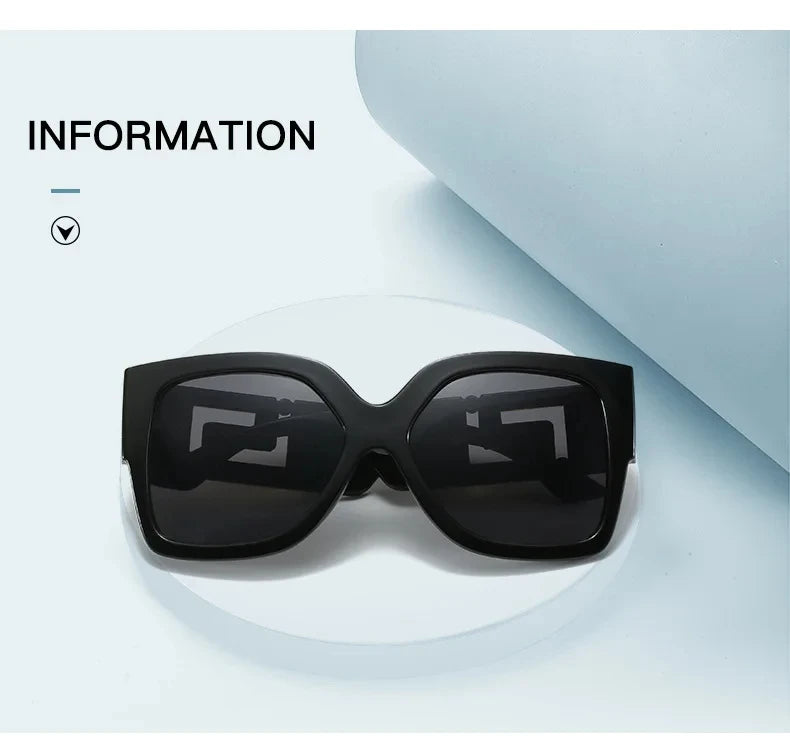 Unisex Übergroße Quadratische Sonnenbrille 2026 Neuer Trend UV400-Schutz Vintage Verlaufsgläser Blendschutz Modische Brillen für Männer und Frauen
