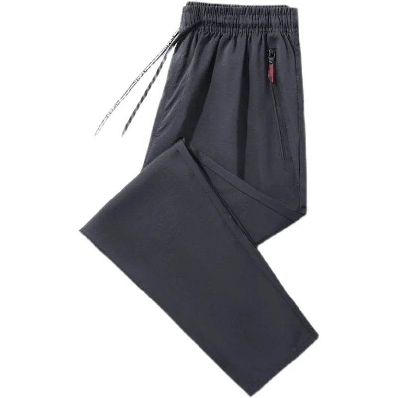 Männer Casual Hosen Gerade Slim Fit Elastische Taille Jogger Koreanische Klassische Blau Schwarz Grau Männliche Marke Hosen Plus Größe