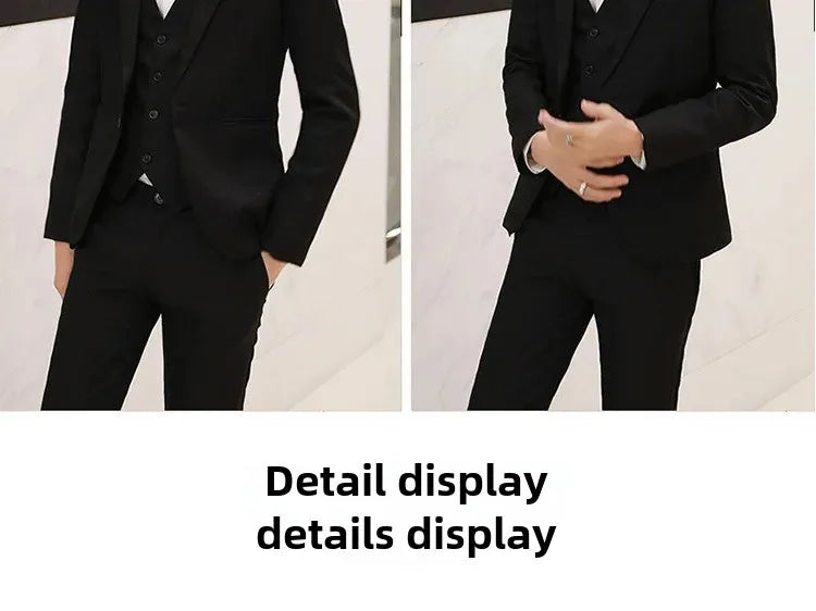 Western-Stil Herrenanzüge Grenzüberschreitende Großhandel Neue Ankunft Abnehmen Dreiteiliges Set Koreanische Version Business Professionelle Kleid
