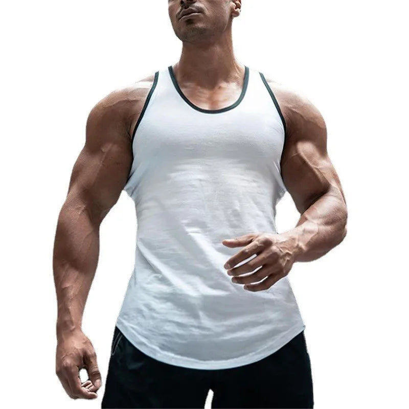 Sommer Baumwolle atmungsaktive ärmellose T-Shirt Fitness studio Bodybuilding Training lässige Tanktops Herren Fitness Muskel cool Gefühl Unterhemden