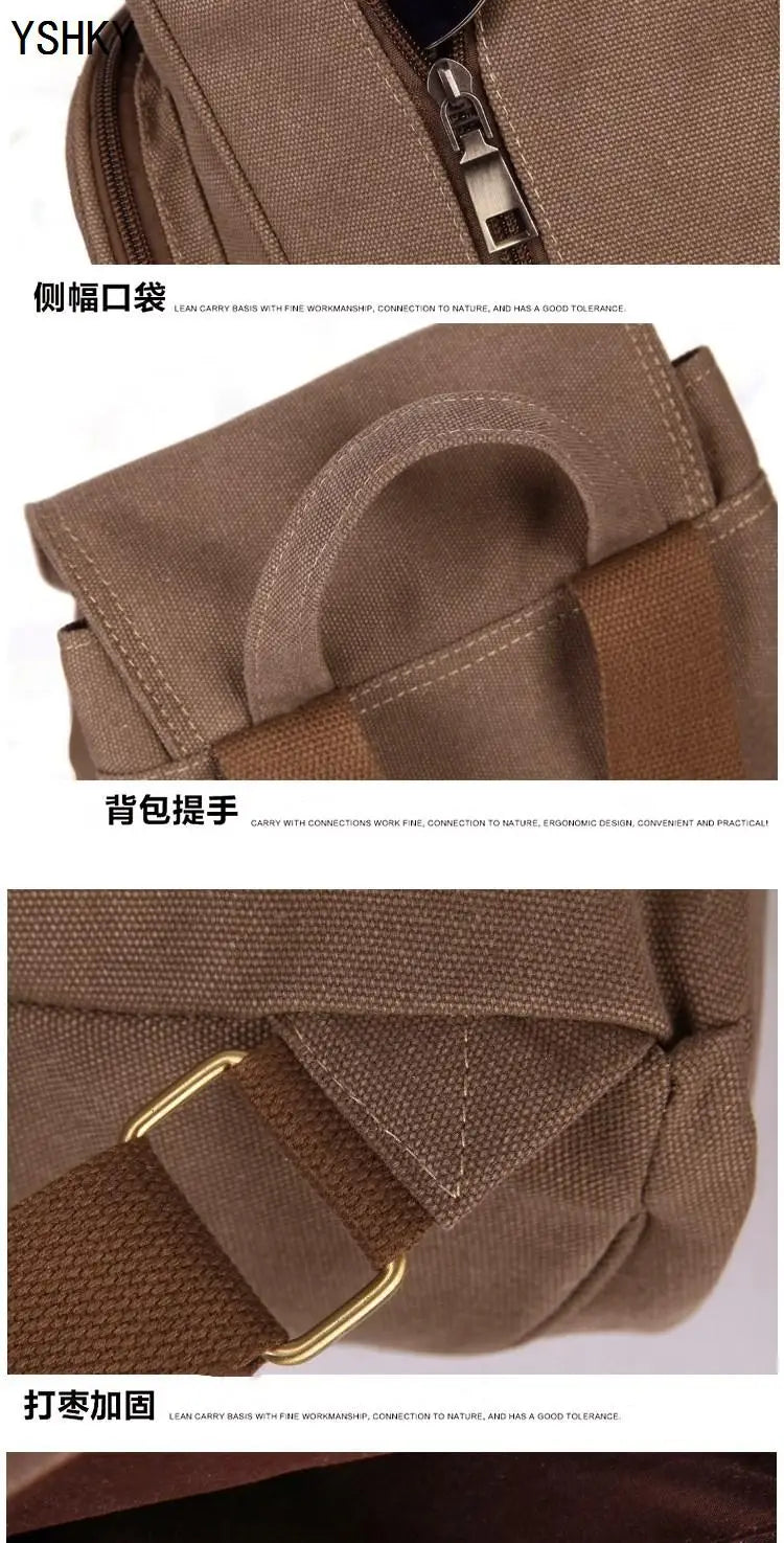 Neuer Rucksack, Rucksack, Rucksack, große Kapazität, lässiger Damen-Reiserucksack, Vintage-Rucksack aus Segeltuch im Freien