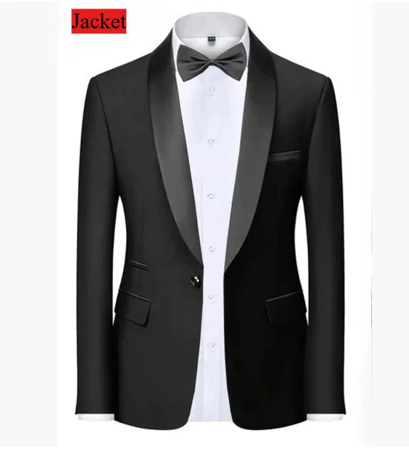 Männer Formale Slim Fit Smoking Prom Anzug Männlichen Bräutigam Hochzeit Blazer Hohe Qualität Trauzeuge Luxus Kleid Business Bankett Party Anzug