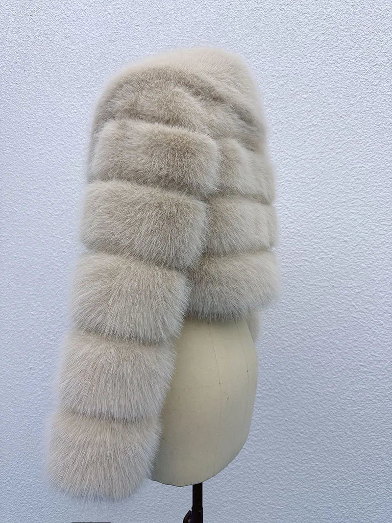 Artikelnummer 0115X Iconic Street Fashion Week Luxuriöser, abgeschnittener Kunstpelzmantel für Damen, Winter, heiße, coole, flauschige Fell-Kurzjacke für Mädchen