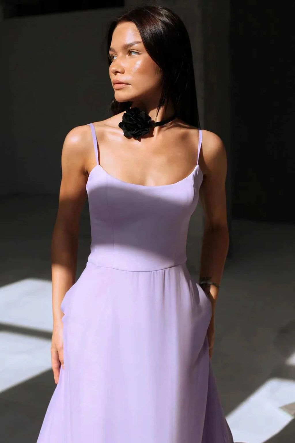 Elegante Rüschen solide Schlinge langes Kleid Frauen Riemen Taille Party Kleider Mode ärmellose rücken freie Strands chaukel Rock A-Linie Tutu