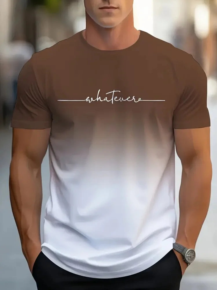 Einfache Gedruckt männer Kleidung Mode Übergroßen männer T-Shirt Sommer Im Freien Atmungsaktive Männer Top Neue Rundhals Männer Kurzarm
