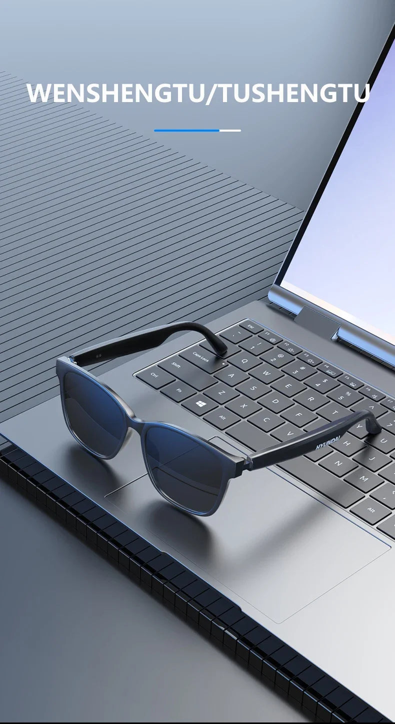 New AI Smart Glasses Intelligent Real-time Language Translator Bluetooth Wireless Headphone AI Chat Smart Sunglasses Men Wome