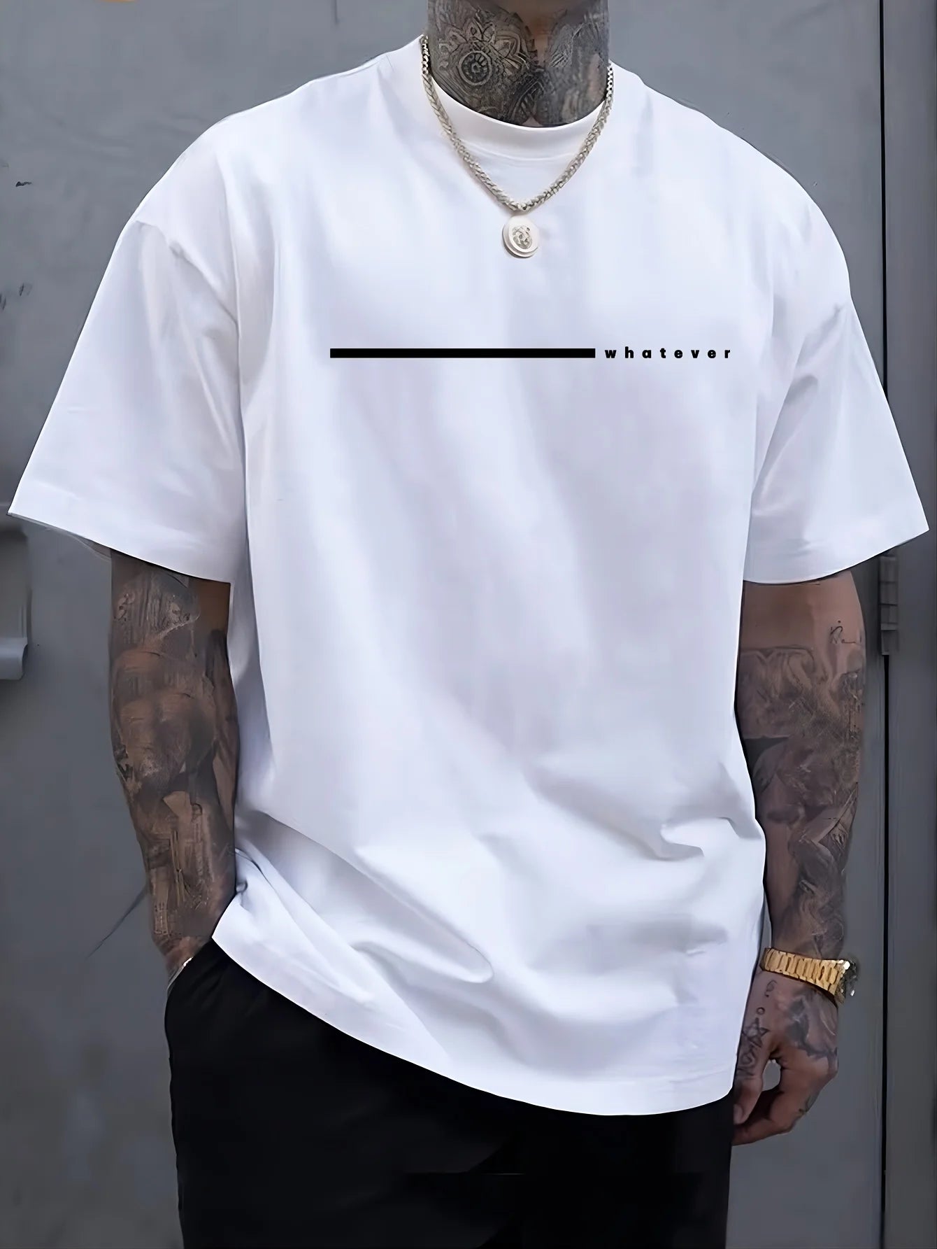Sommer Herren Casual Sport Loose Plus Size Was auch mit Buchstaben bedrucktes, bequemes Rundhals-Kurzarm-T-Shirt