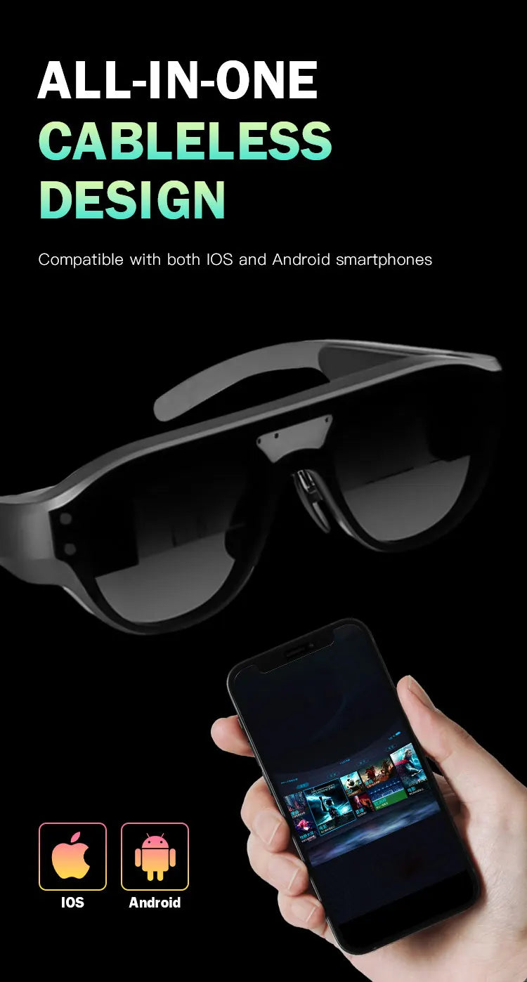 Virtual Reality Smart Glasses Multiple Languages Web Meeting Multifunctional Enhanced Hearing-Aid Instant Translation Ar Glasses