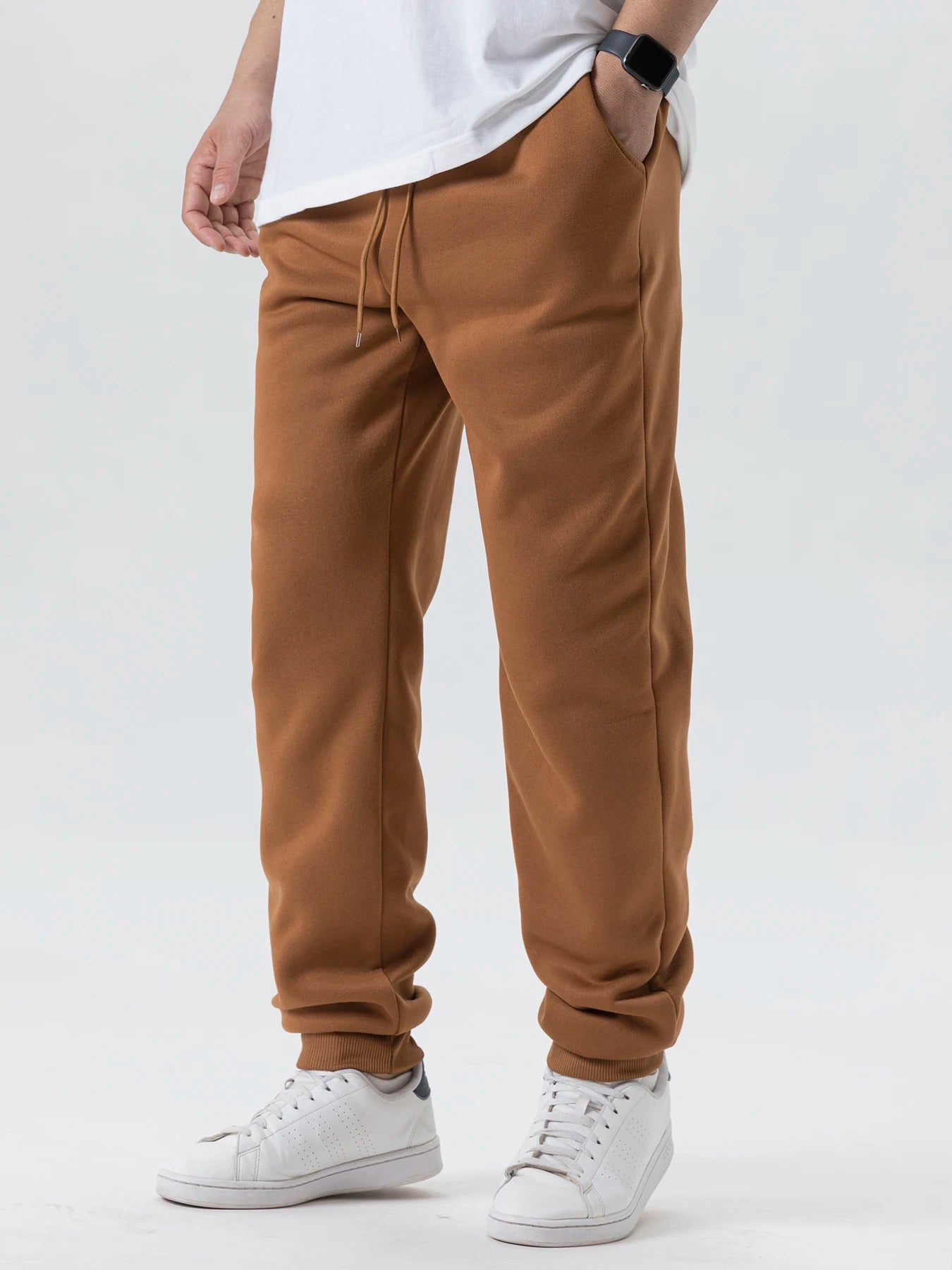Herren Casual Hosen Herbst Winter Fleece Jogginghose Männer Jogger Elastische Taille Sport Casual Hosen Baggy Fitness Gym Kleidung
