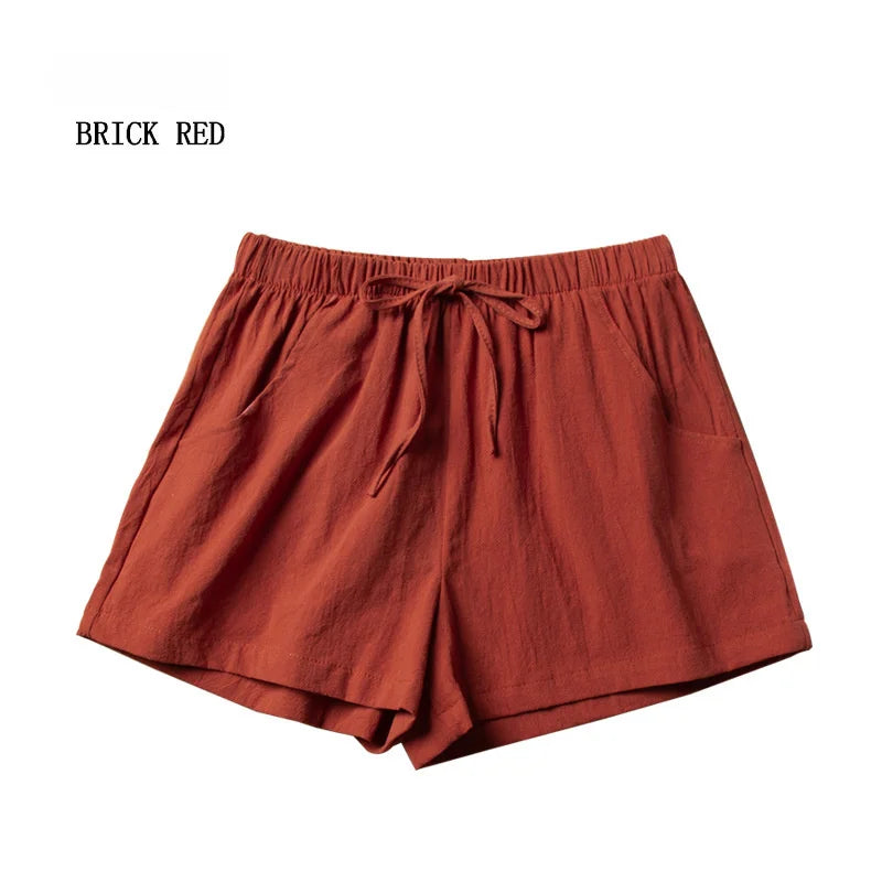 ITOOLIN Casual Leinen Shorts Frauen Gym Workout Shorts Kurze Hosen Hohe Taille Schwarz Damen Kurze Femme Frauen Shorts Sport Femme