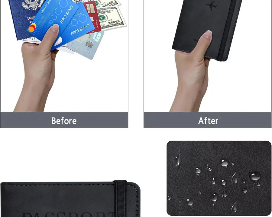 Reisepasshülle für Reiseutensilien, Reisepass-Brieftaschen-Schutzhülle für Reisezubehör, Reisepass-Buchhalter für Damen/Herren