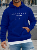 BROOKLYN NEW YORK Klassischer Briefdruck Herren Damen Kapuzenpullover Herbst Winter Outdoor Urlaub Fitness Lässiges warmes Sweatshirt