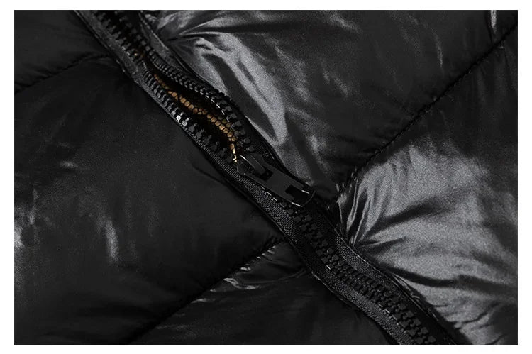 Männer Verdickte Daunen Baumwolle Weste Helle Oberfläche Mode Marke Warme Herbst Winter Oberbekleidung Schulter Pad Weste Jacke