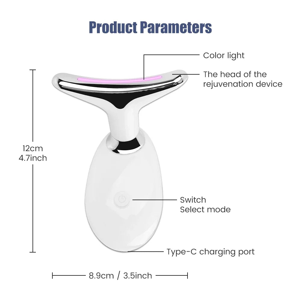Gesicht Hals Lift Schönheit Gerät EMS Gesichts Massager LED Licht Therapie Doppel Kinn Entferner Haut Verjüngung Straffung Anti Falten