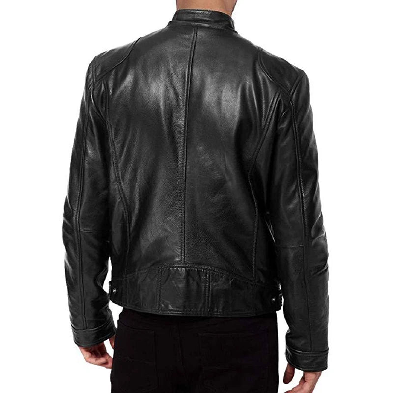 2024 motorrad Leder Jacken Mann Casual Mode Motorrad Mantel Slim Fit Revers PU Jacken Herbst Anti-wind Leder Mantel männlichen