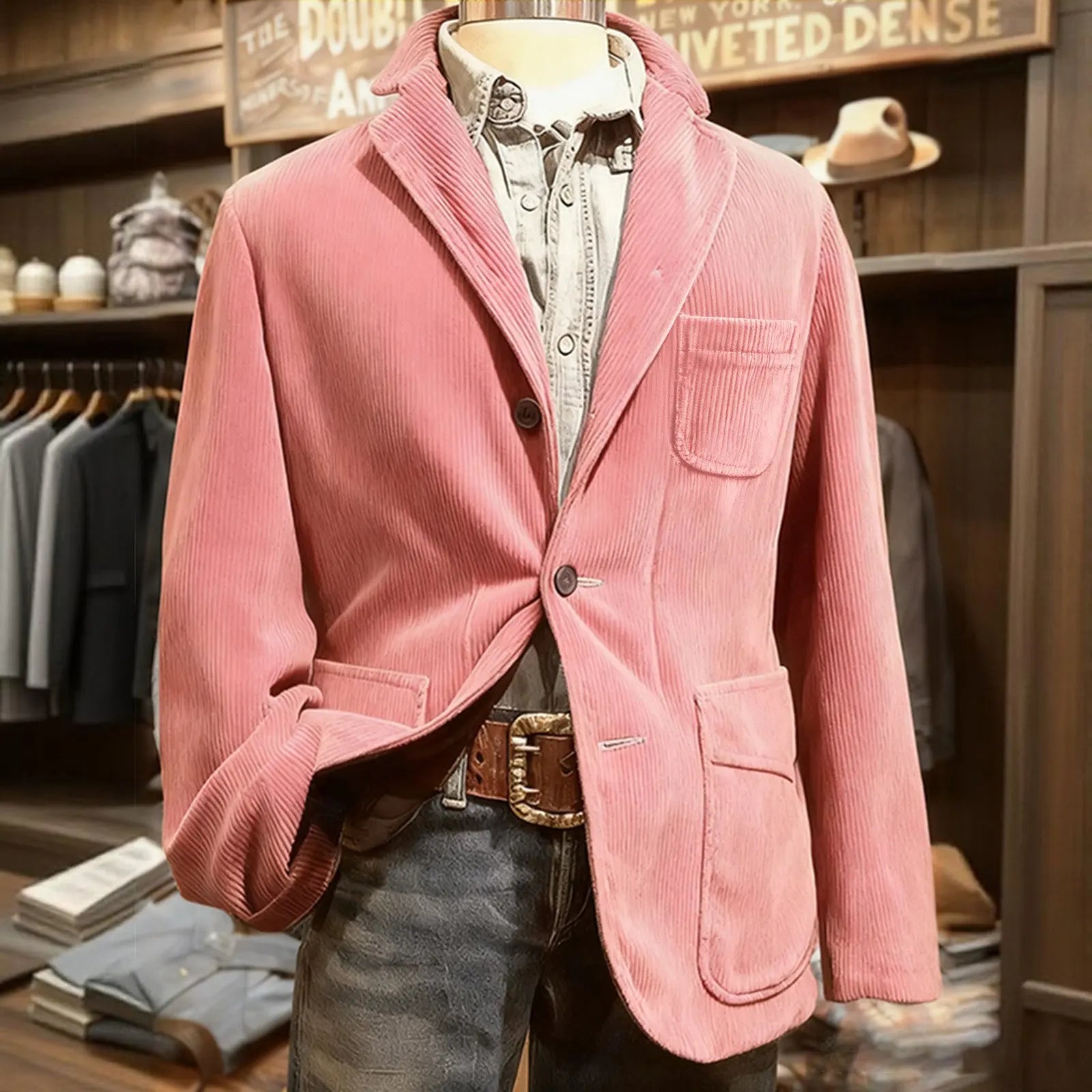 Männer Einfarbig Cord Warme Anzug Jacke Strickjacke Frühling Herbst Business Casual Cord Blazer Jacke männer Anzug Mantel