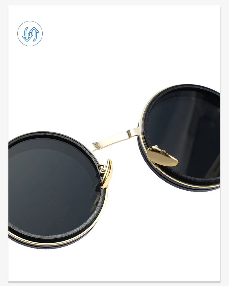 Neue Einstellbare 1-9 Sonnenbrille Punk Polarisierte Sonnenbrille Männer Frauen Runde ND Filter Linsen Retro Angeln Brillen Shades