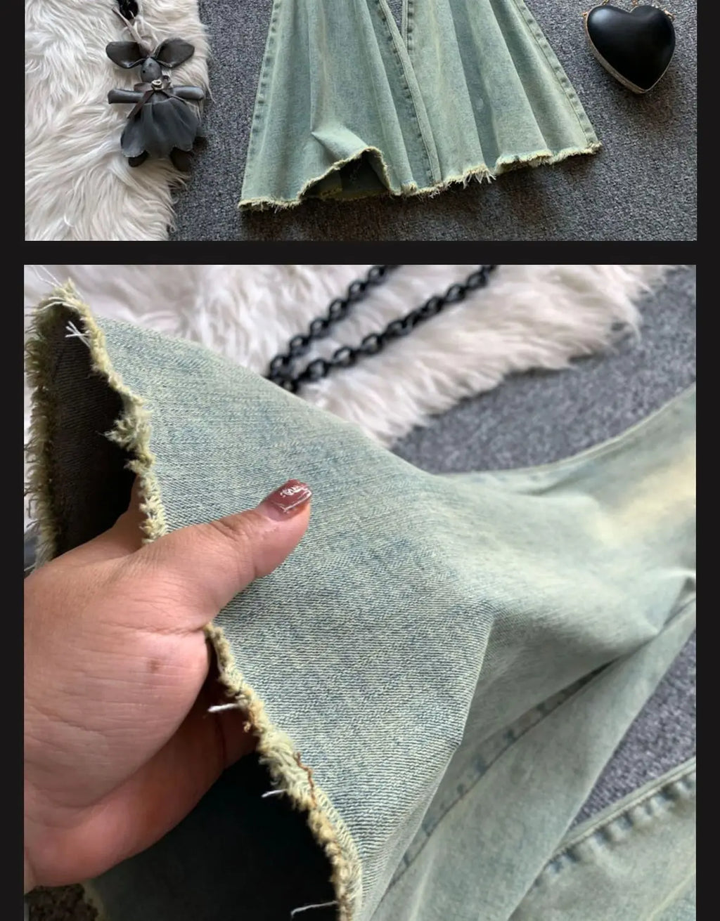 Jeans Frauen Herbst Chic Täglichen Flare Hosen Farbverlauf High Street Volle Länge Mode Alle-spiel Temperament Einfache Shinny