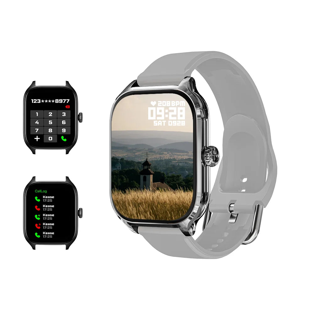 LAXASFIT Neue H9 Promax Smartwatch mit Zifferblatt zur Antwort von Anrufen, Kalorienverfolgung, Herzfrequenz-Oximetrie-Überwachung, Bluetooth-Smartwatch
