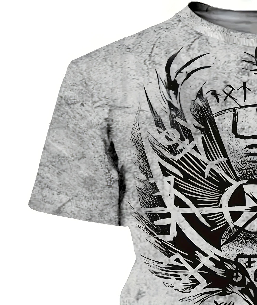 Das neue 3D-gedruckte Herren-T-Shirt für den Sommer 2025, lässig, modisch, bequem, atmungsaktiv, leicht und aus Polyester