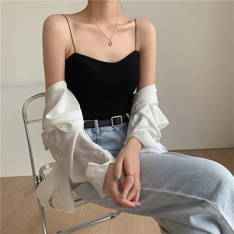 Sommer kurze Neck holder Tank Top Frauen y2k Kleidung schwarz weiß rosa ärmelloses Korsett rücken frei ausgehen Crop Tops Sexys Frauen
