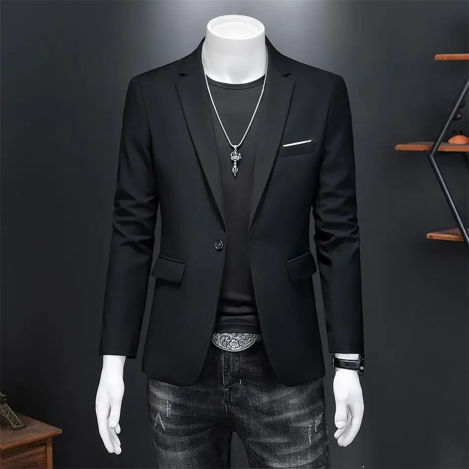 Boutique Mode Einfarbig High-end-Marke Casual Business herren Blazer Bräutigam Hochzeit Kleid Blazer für Männer Anzug Tops jacke Mantel