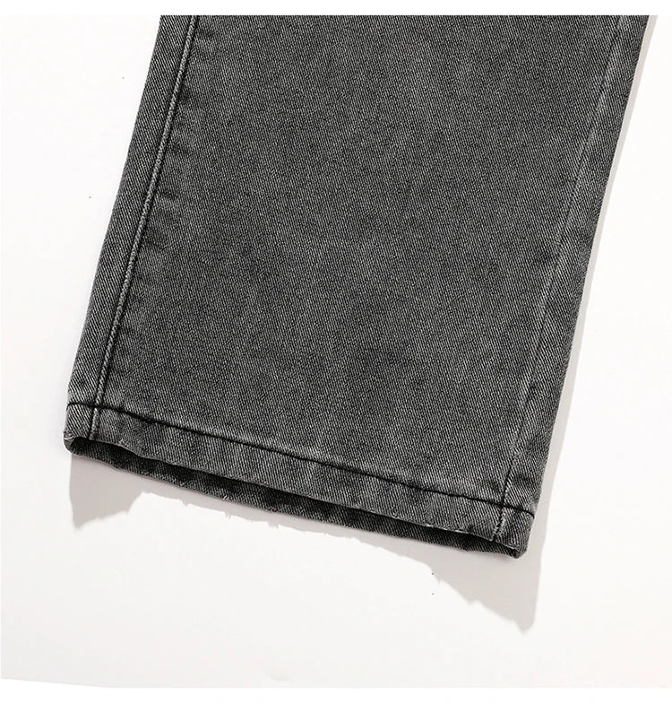 Jeans für Herren im Frühjahr und Sommer 2022, neuer Stil, Trend, gerade, vielseitige Freizeithose, lockere Hose mit weitem Bein