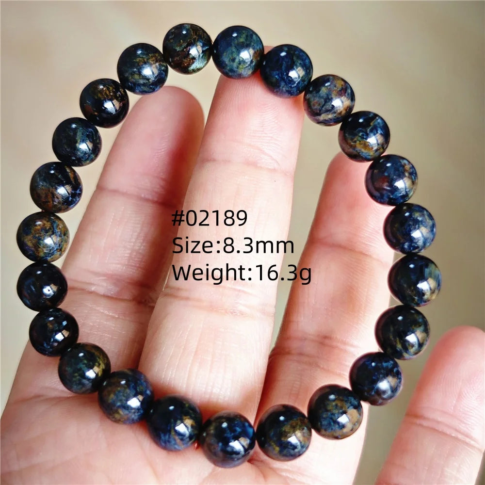 Natürliche blaue Pietersite Runde Perlen Armband Schmuck 12,5 mm Feuer Pietersite Namibia Feuer Pietersite Seltene Steinperlen AAAAAA