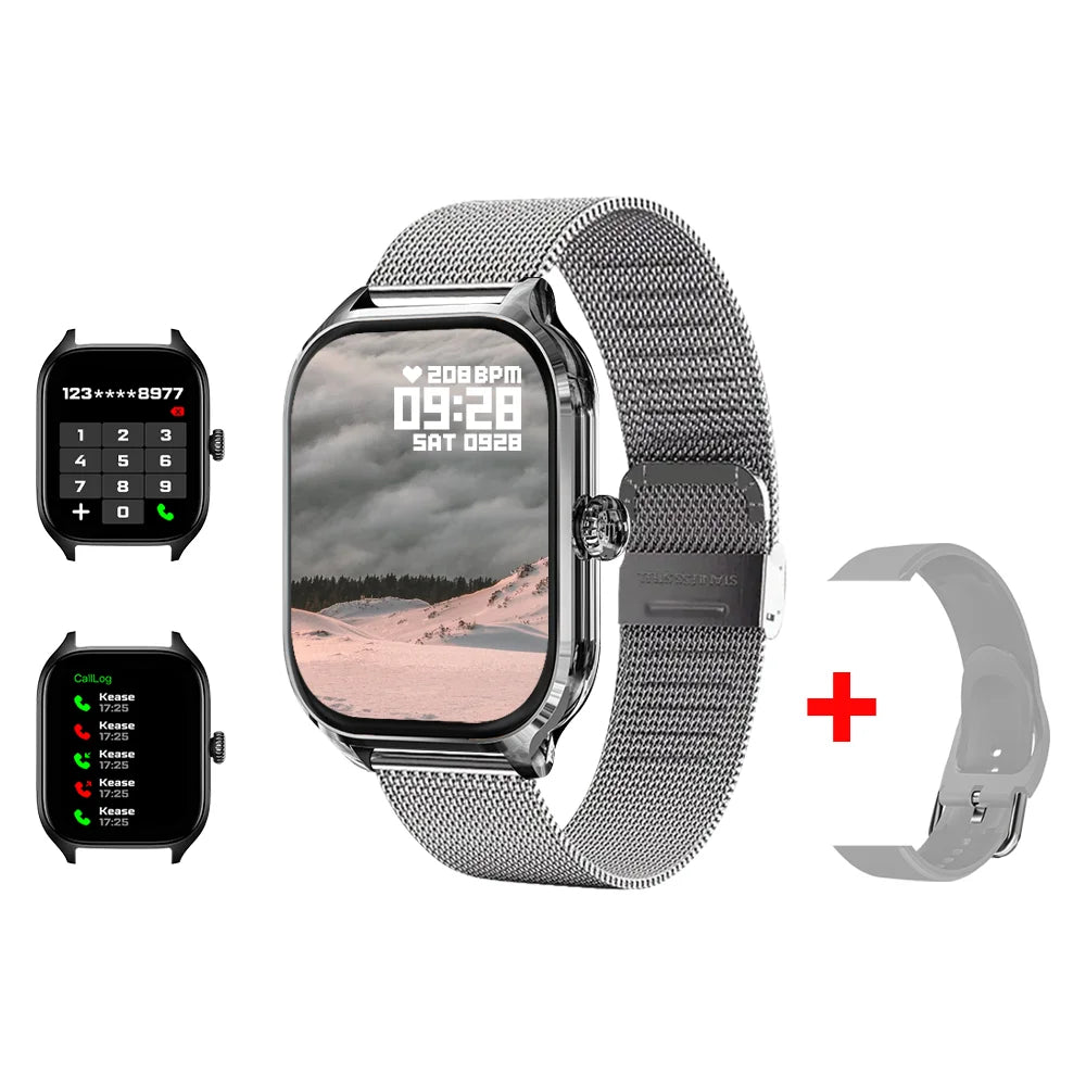 LAXASFIT Neue H9 Promax Smartwatch mit Zifferblatt zur Antwort von Anrufen, Kalorienverfolgung, Herzfrequenz-Oximetrie-Überwachung, Bluetooth-Smartwatch