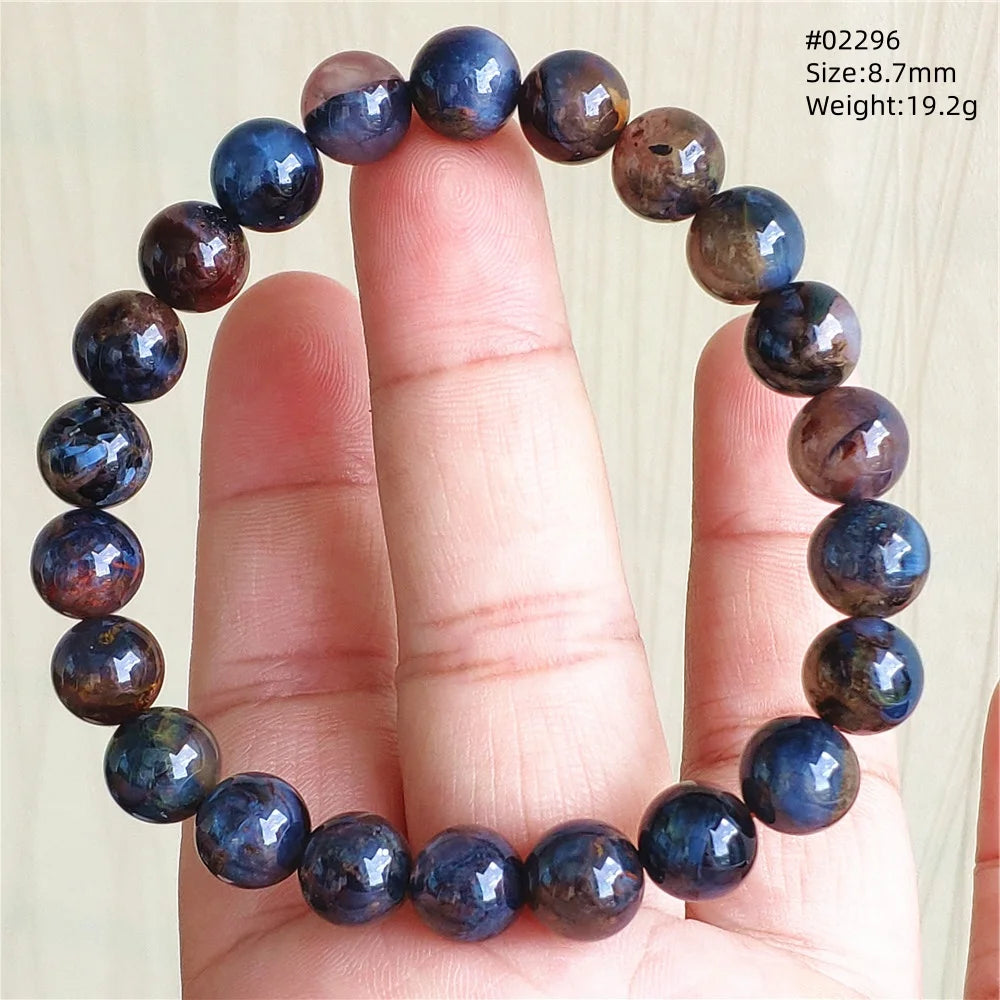 Natürliche blaue Pietersite Runde Perlen Armband Schmuck 12,5 mm Feuer Pietersite Namibia Feuer Pietersite Seltene Steinperlen AAAAAA