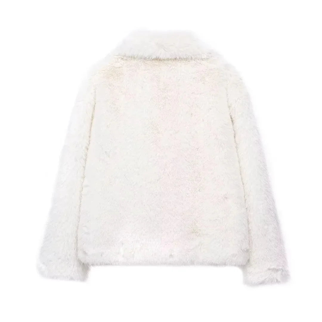 KONDALA 2025, Herbst und Winter, lässig, Kunstpelz, braun, für Damen, warme Jacken, Streetwear, Umlegekragen, Weihnachten, übergroße, elegante Mäntel