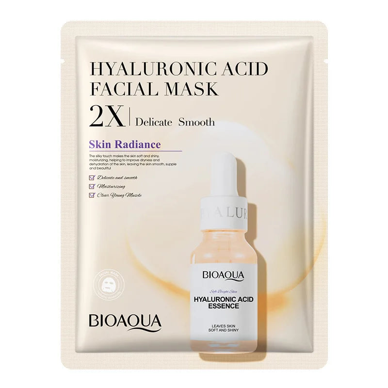 20 Stück BIOAQUA Centella Kollagen Gesichtsmaske Feuchtigkeitsspendende erfrischende Blattmasken Hyaluronsäure Gesichtsmaske Hautpflegeprodukte