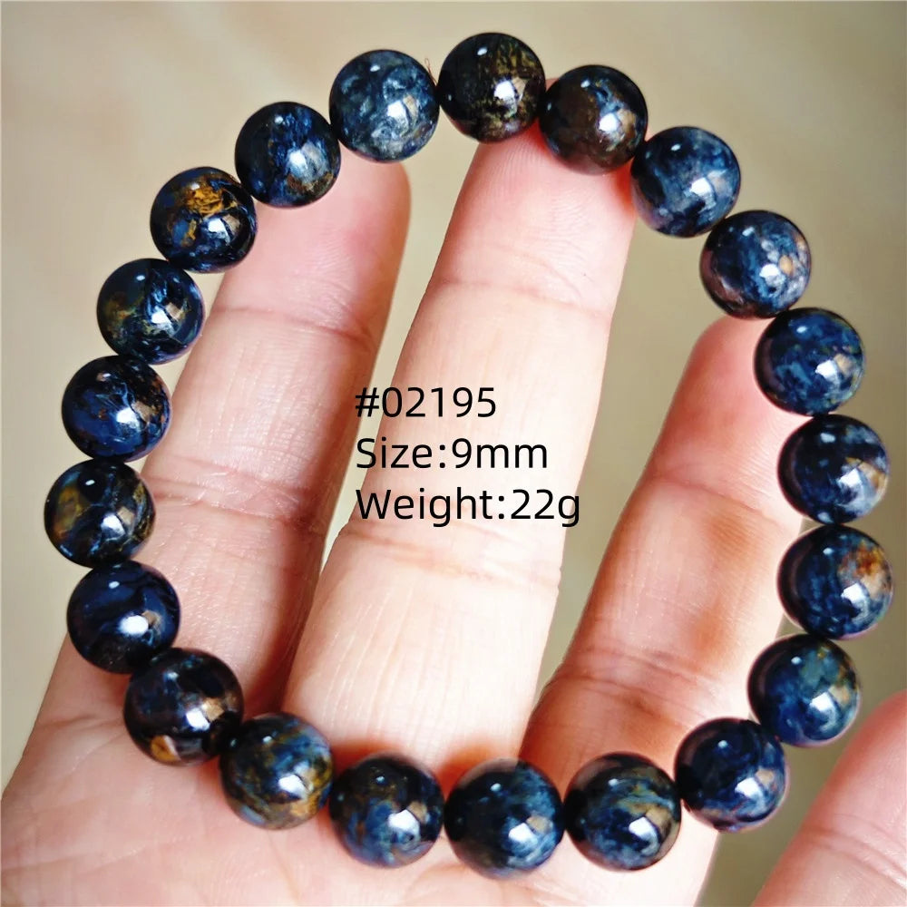 Natürliche blaue Pietersite Runde Perlen Armband Schmuck 12,5 mm Feuer Pietersite Namibia Feuer Pietersite Seltene Steinperlen AAAAAA