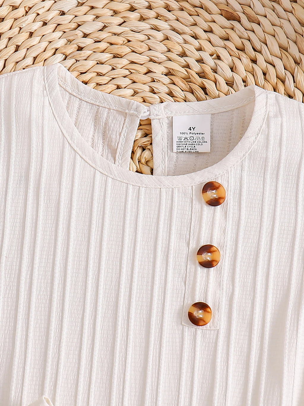 Frühling und Sommer Mädchen Mode Urlaub lässig einfarbig Rundhals fliegende Ärmel Kleid Sommerkleidung + kleine Umhängetasche