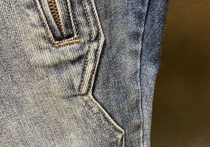 Jeans für Herren, Harem, zerrissen, hochwertige, lockere Herren-Cowboy-Hose, Buggy, stilvoller Punk-Boot-Cut, Vintage-gerissene, gewaschene Retro-Hose, L