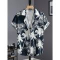 Hawaiihemd für Herren, bedruckt, lässig, dünn, Strand, schlank, modisches Hemd, hochwertig, luxuriös, schwarz, gesellschaftlich, Vintage, lustig, übergroße Kleidung