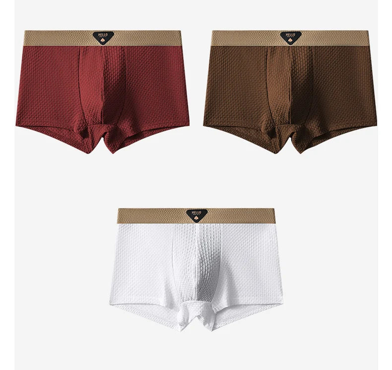 1/4 Stück Herren-Unterwäsche aus Eisseide, heiße Dessous, dünne Boxershorts, coole Unterhosen, atmungsaktive sexy Slips, U-förmige Shorts, Größen L-6XL