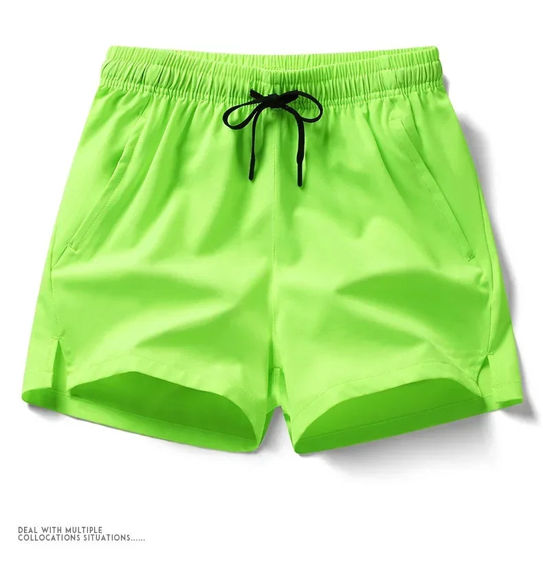 Gym Shorts Herren Sport Jogginghose Taschen Gym Casual Shorts Basic Leichte Hosen Laufen Jogging Strand Shorts Männer Bademode
