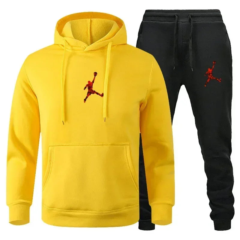 2025 Autumn/Winter Men's jogging Fitness sportswear Set: Fashionable long-sleeved sweatshirt