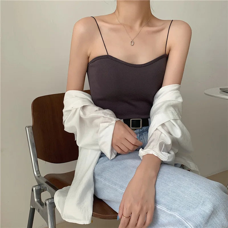 Sommer kurze Neck holder Tank Top Frauen y2k Kleidung schwarz weiß rosa ärmelloses Korsett rücken frei ausgehen Crop Tops Sexys Frauen