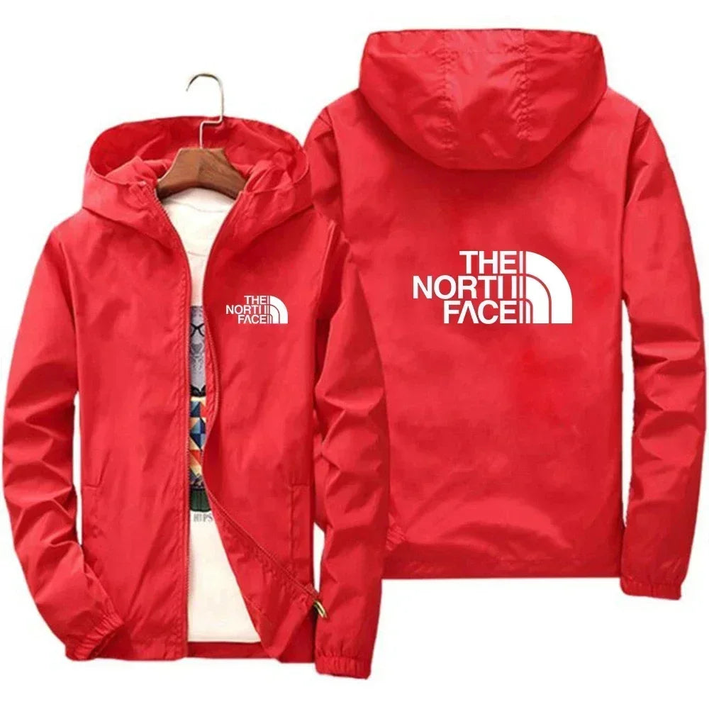 2025, modische, winddichte Herren-Jacke mit Reißverschluss und Kapuze, lässige Outdoor-Sportbekleidung für Streetwear, Laufen und tägliche bequeme Kleidung