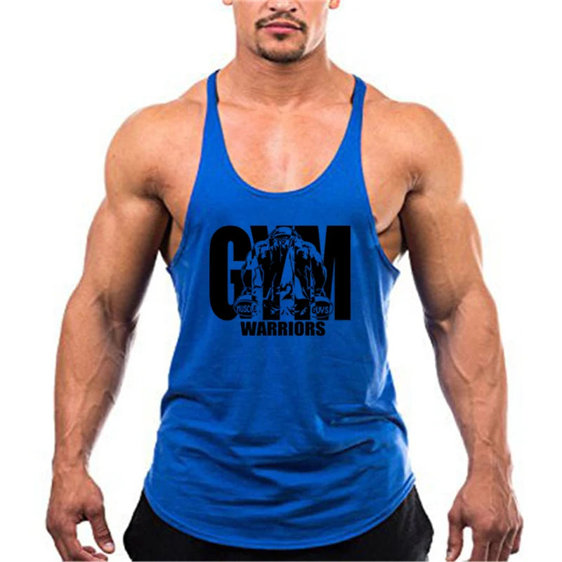 Gym Bodybuilding Tank Tops Mode Y-back Hosenträger Westen Baumwolle Atmungsaktive Ärmellose Unterhemden Herren Fitness Muscle Sport Hemd