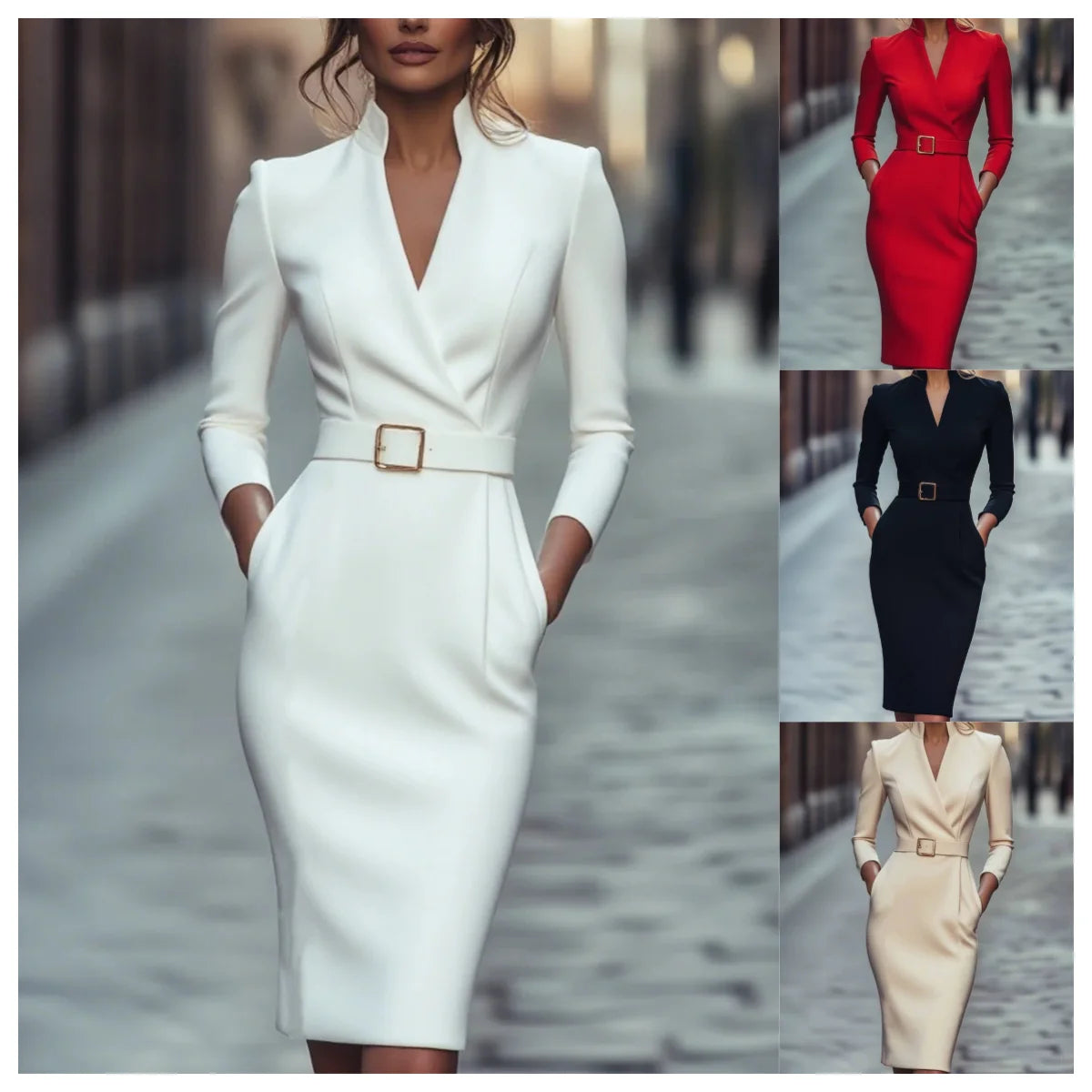 Herbstliches französisches High-End-Temperament-Promi-Kleid im kleinen duftenden Stil für Frauen