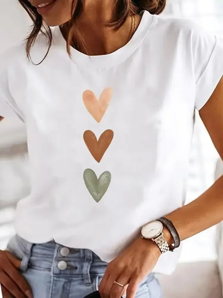 Weißes T-Shirt mit Pariser Grafikdruck für Damen und Eiffelturm für lässige Alltags-Valentinstag-Outfits, ästhetische Kleidung