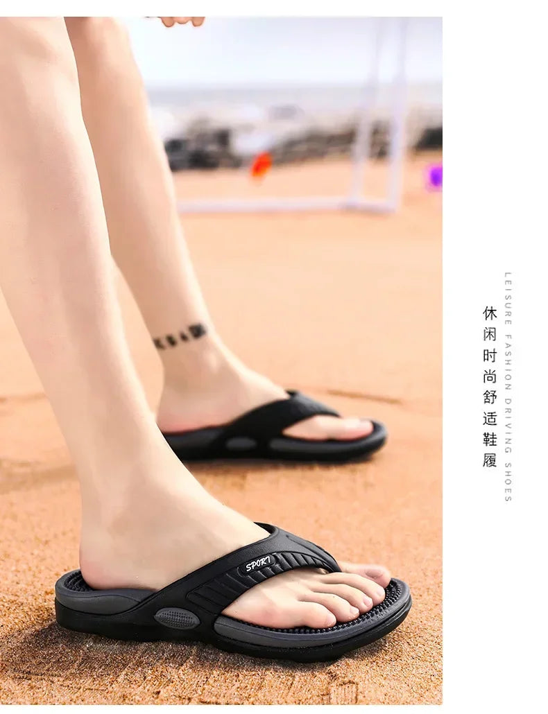 Männer Massage Flip-Flops EVA Hausschuhe Sommer Atmungsaktive Strand Schuhe Sandalen Männer Flip-Flops Atmungsaktive Plus Große Größe Männer Slipper 46
