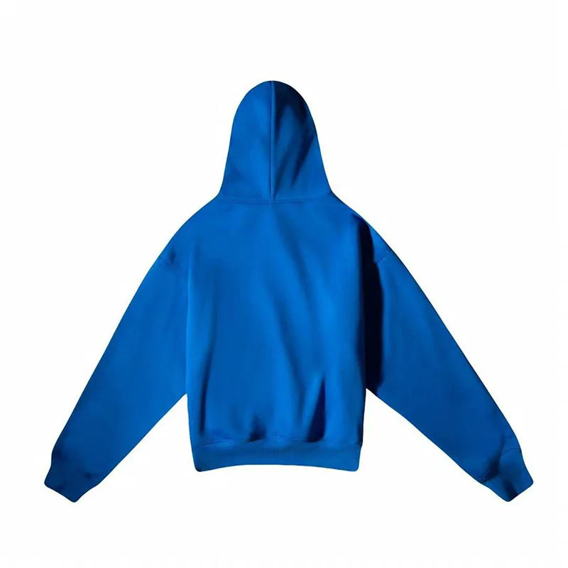 Autumn Winter High Street Oversized Kanye West Hoodie Men Women 1:1 Solid Color Black Brown Red Blue Pullover Streetwear Hooded